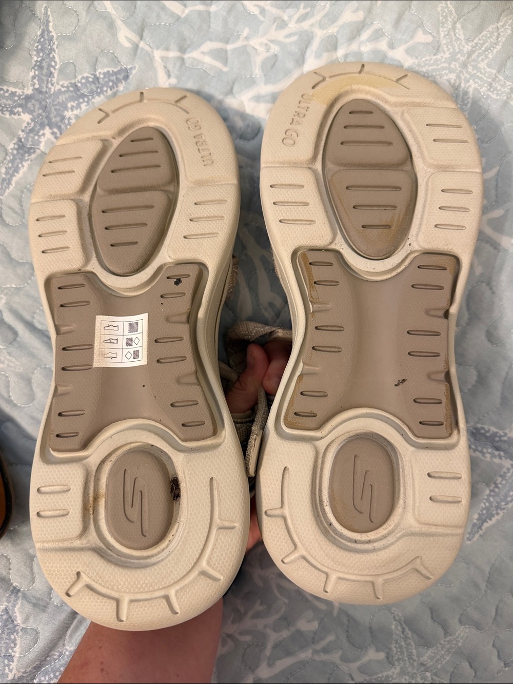 Skechers Women's Beige Strap Comfort Sandals - Picture 3 of 3